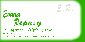 emma repasy business card